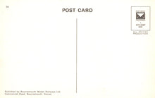 Load image into Gallery viewer, Back of a postcard with text and a logo, featuring 'Bournemouth Model Railways Ltd'.