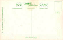 Load image into Gallery viewer, Vintage postcard with green text on a beige background