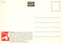 Load image into Gallery viewer, Back of a postcard with text and a map, featuring John Hinde logo.