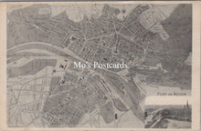 Load image into Gallery viewer, Maps Postcard - Map Showing a Plan of Rouen, France SX137