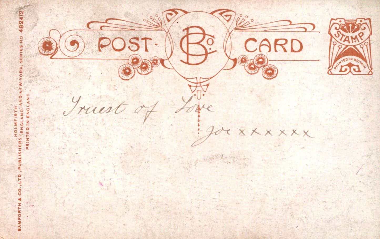Bamforth Song Card Postcard - The Anchor's Weighed (2) SW18360