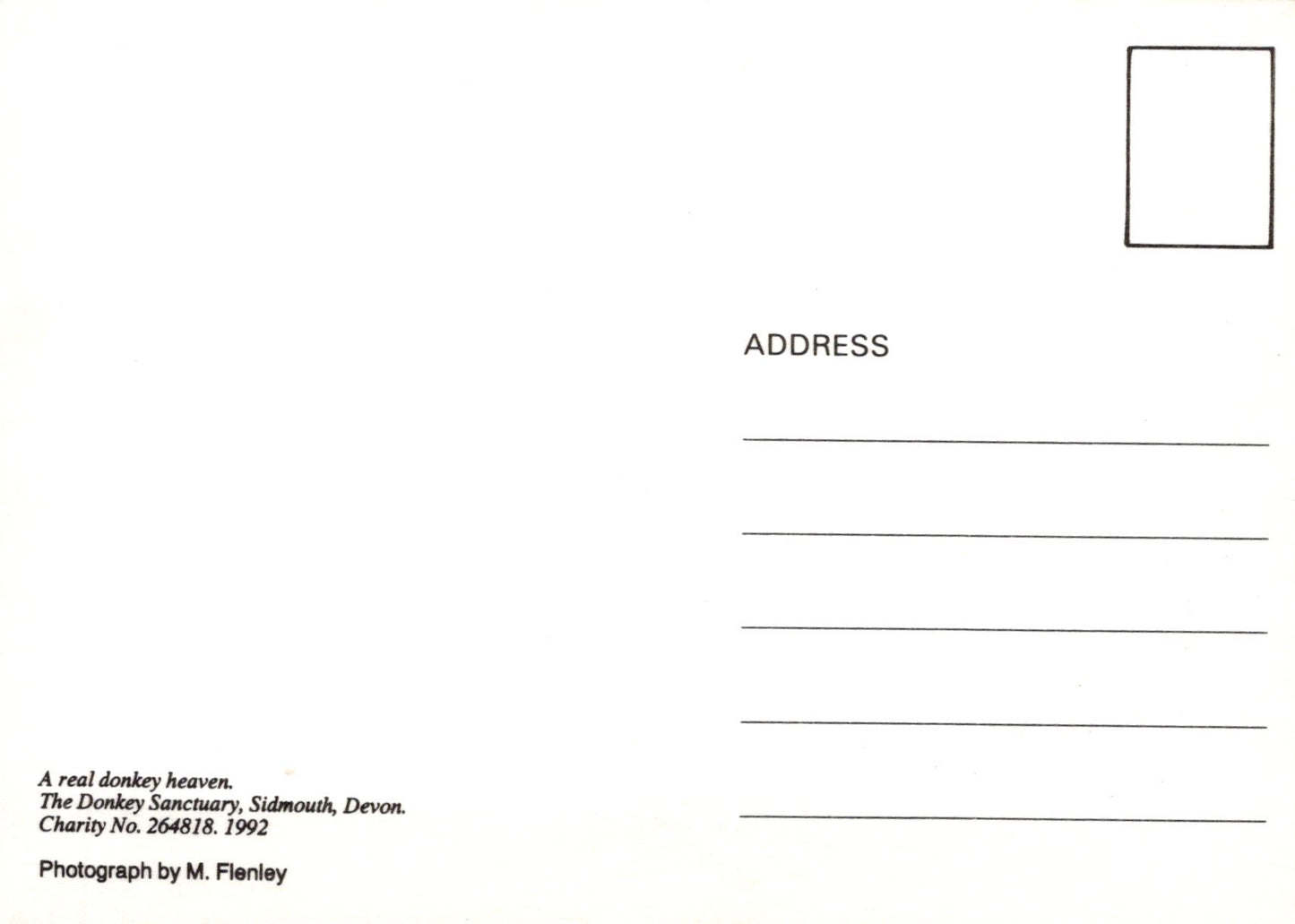 Animals Postcard - The Donkey Sanctuary, Sidmouth, Devon SW18095