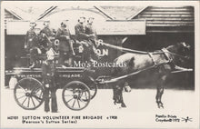 Load image into Gallery viewer, London Postcard - Sutton Volunteer Fire Brigade c1908 - SW17540
