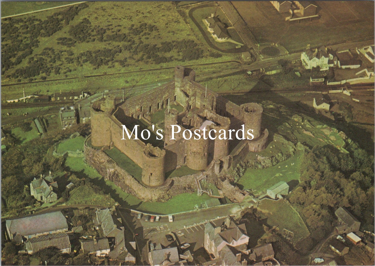 Wales Postcard - Aerial View of Harlech Castle, Gwynedd SW17672