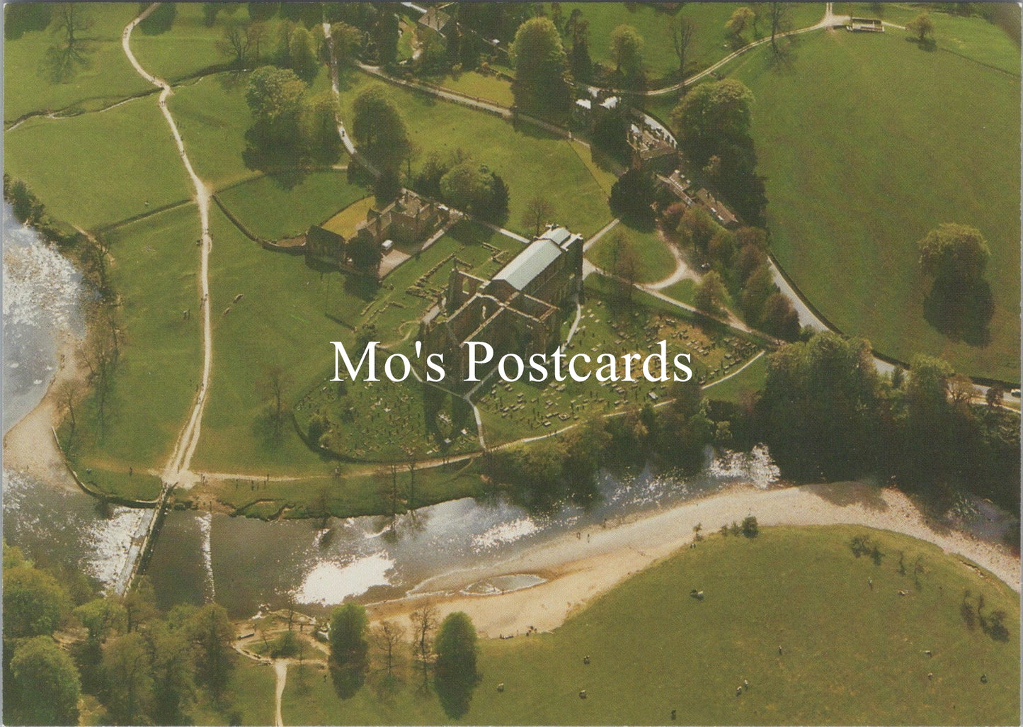 Yorkshire Postcard - Aerial View of Bolton Priory, Wharfedale SW17687
