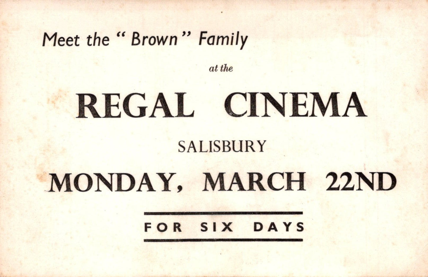 Film Postcard - The Brown Family in "Just William's Luck" SW18802
