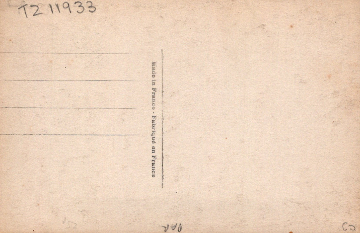 Vintage postcard with text and a line for address on a beige background