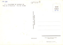 Load image into Gallery viewer, Back of a postcard with text and numbers on a white background