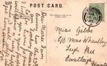 Load image into Gallery viewer, Vintage postcard with handwritten text and a stamp, featuring the word 'Sutton'.