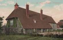 Load image into Gallery viewer, Historic building with a red roof and stone walls, labeled 'St. Mary's Hospital, Chichester'.
