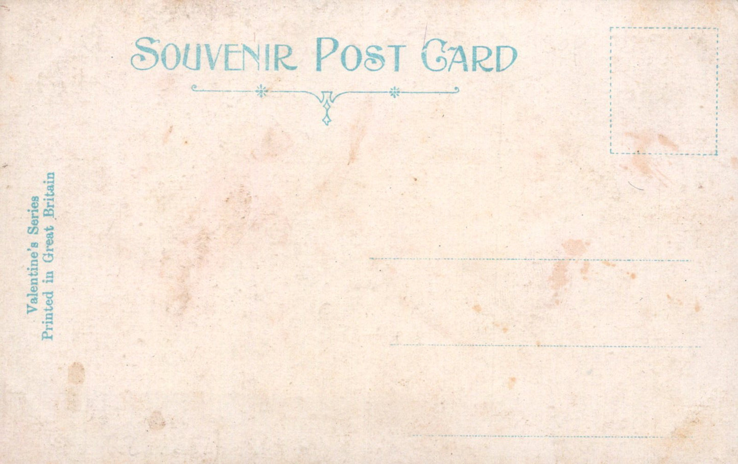 Vintage-style souvenir postcard with text on a beige background