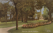 Load image into Gallery viewer, Manor Park in Sutton with a path, trees, and floral beds.