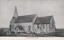 Load image into Gallery viewer, Vintage black and white photograph of a church with a steeple in a rural setting.