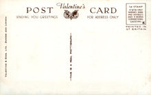 Load image into Gallery viewer, Vintage Valentine's Day card with text and a stamp design on a white background