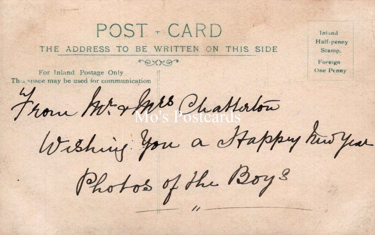 Ancestors Postcard - Two Smartly Dressed Boys SW18881
