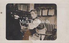 Load image into Gallery viewer, Social History Postcard - Young Man Working in a Leicester Office SW19653