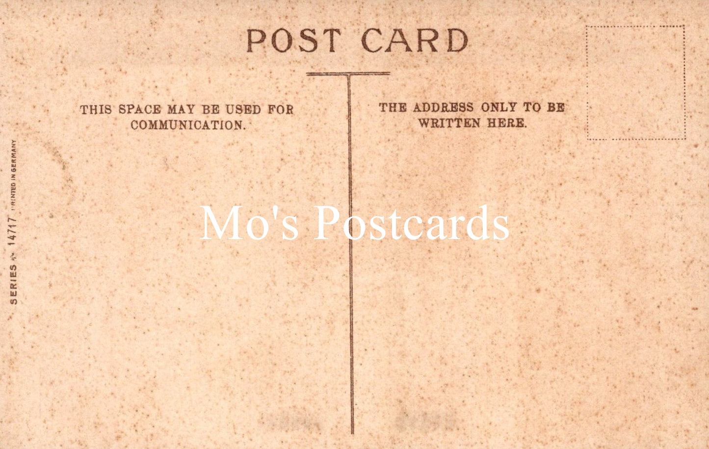 Vintage-style postcard with a beige background