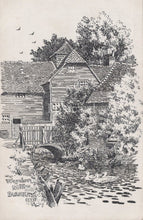 Load image into Gallery viewer, Illustration of a mill by a river with trees and birds in the background