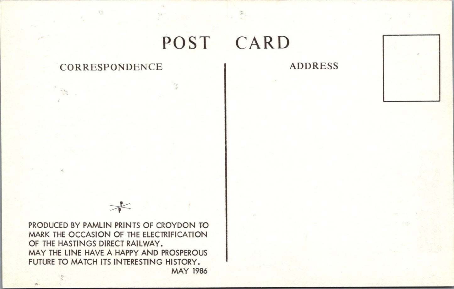 Railways Postcard - Electrification of The Hastings Direct Railway SW17979