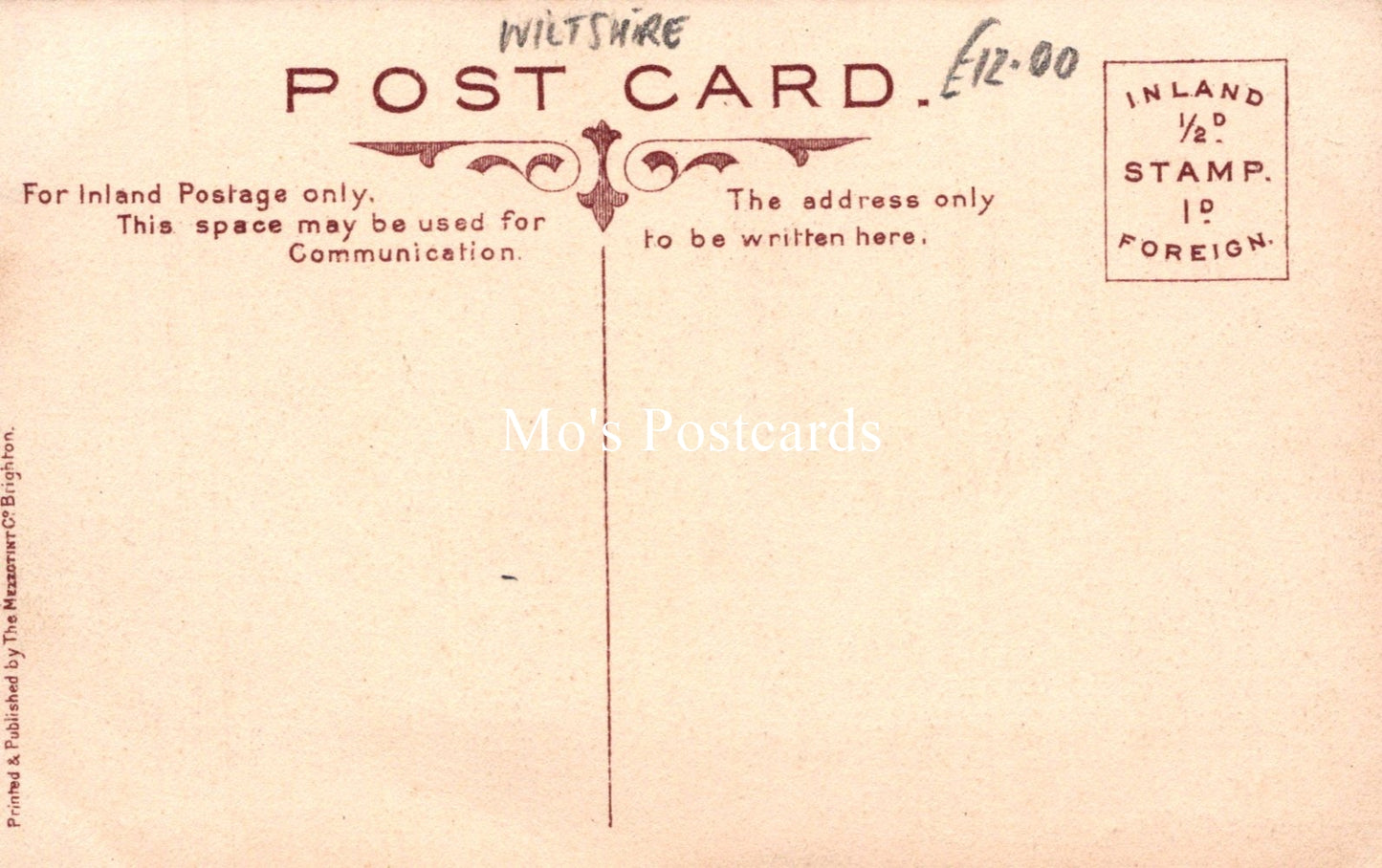Wiltshire Postcard - The Post Office, Tidworth SW19253