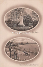 Load image into Gallery viewer, Two circular images of a park with statues, labeled The Park' and 'Western Shore, Southampton'.