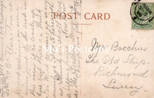 Load image into Gallery viewer, Vintage postcard with handwritten text and a stamp, featuring the brand 'Mo's Postcards'.