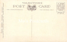 Load image into Gallery viewer, Vintage Valentine's Day postcard with text and a logo on a beige background