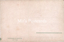 Load image into Gallery viewer, Text 'Mo's Postcards' on a textured beige background with 'Richard Wagner' at the bottom.