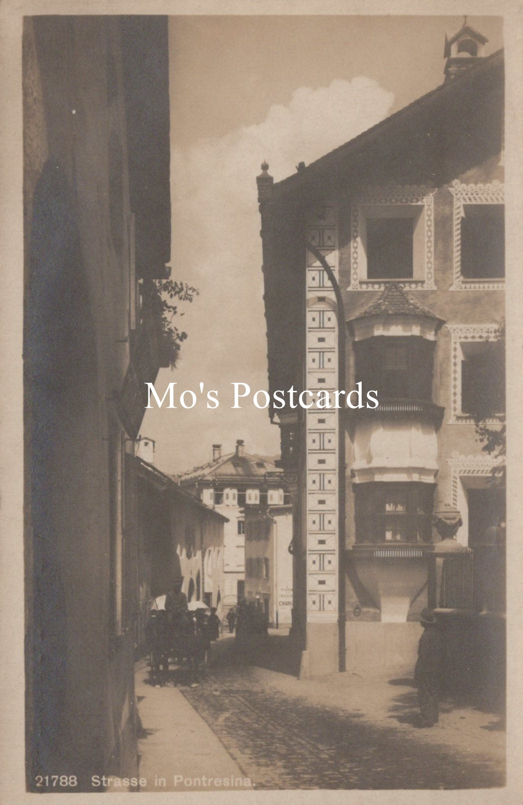 Switzerland Postcard - Strasse in Pontresina SW18659