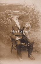 Load image into Gallery viewer, Ancestors Postcard - Smartly Dressed Man With His Pet Dog SW18783