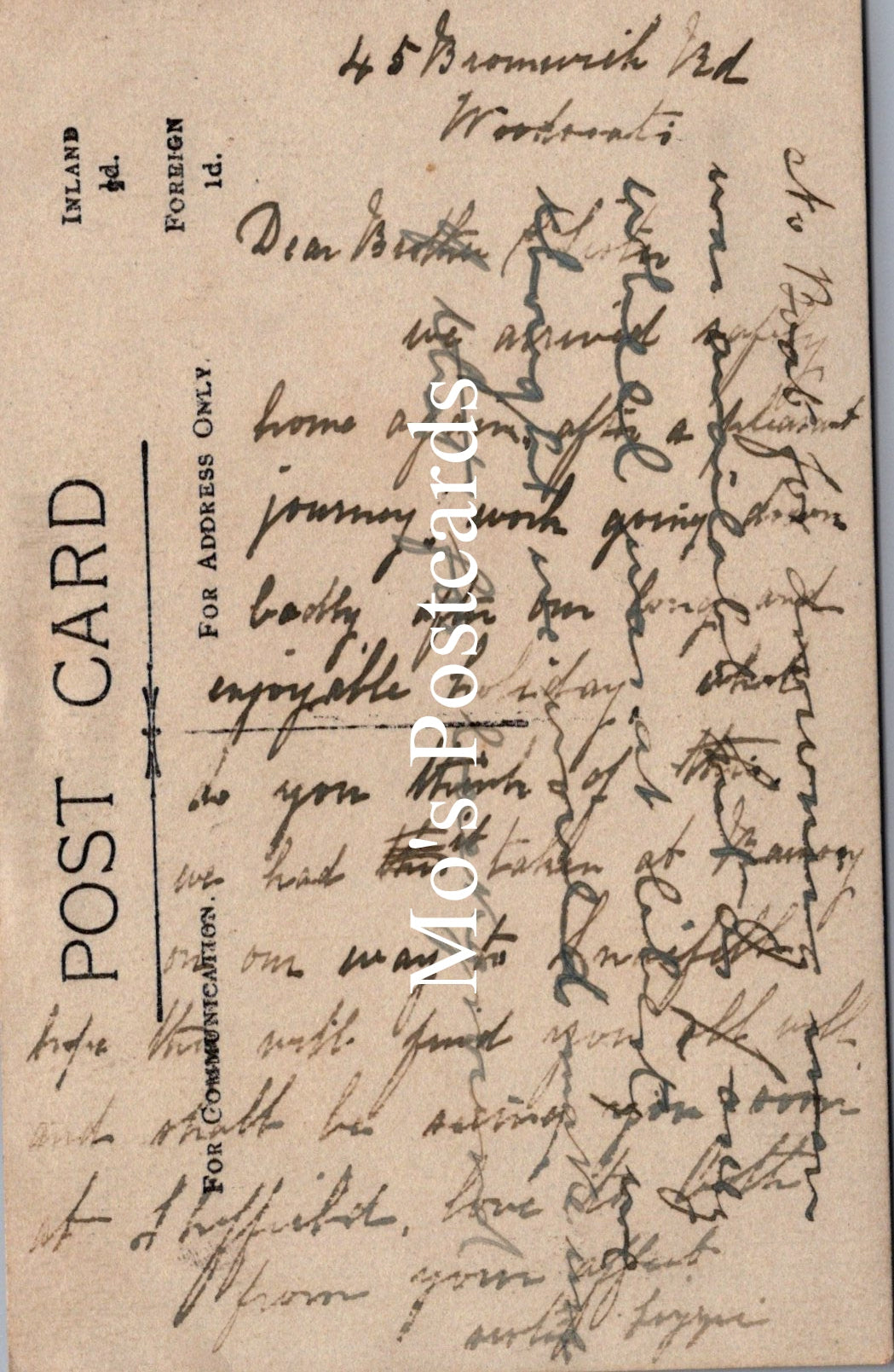 Ancestors Postcard - Studio Portrait of a Smartly Dressed Couple SW18784