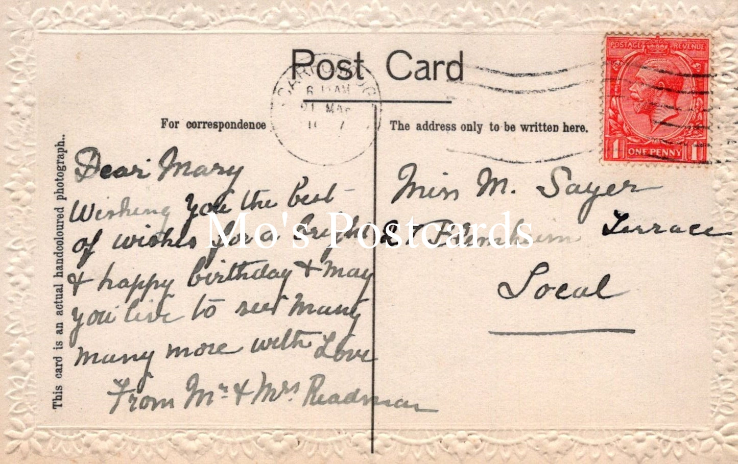 Greetings Postcard - Wishing You a Happy Birthday SW18785