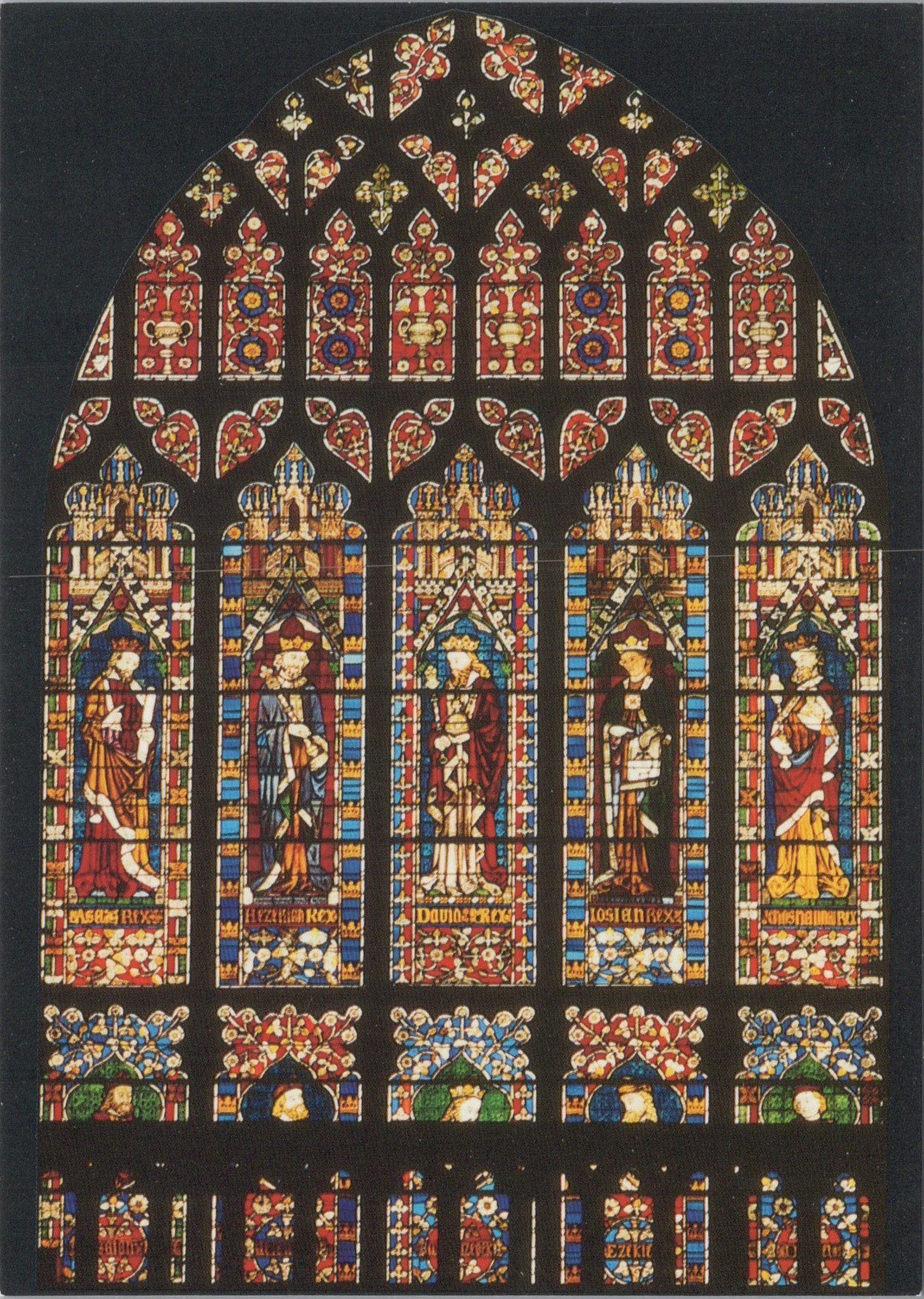 Lincolnshire Postcard - Lincoln Minster, The West Window SW17152