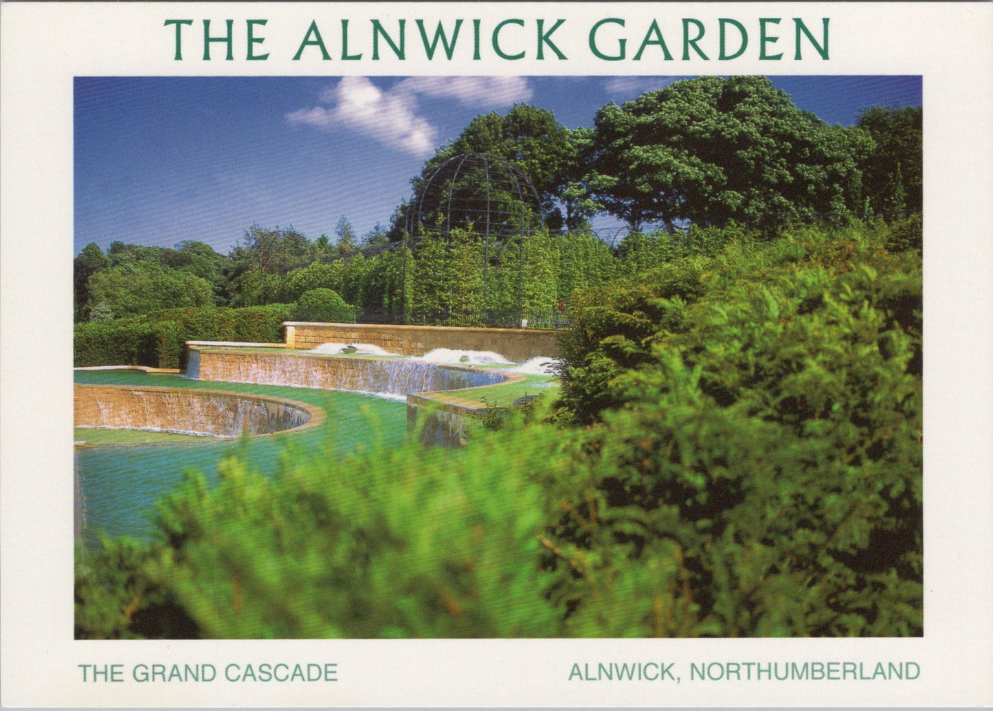 Northumberland Postcard - The Alnwick Garden, The Grand Cascade SW17156