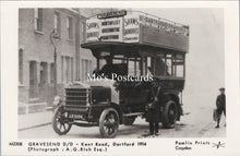 Load image into Gallery viewer, Kent Postcard - Gravesend Double Decker Bus, Dartford 1914 - SW17735