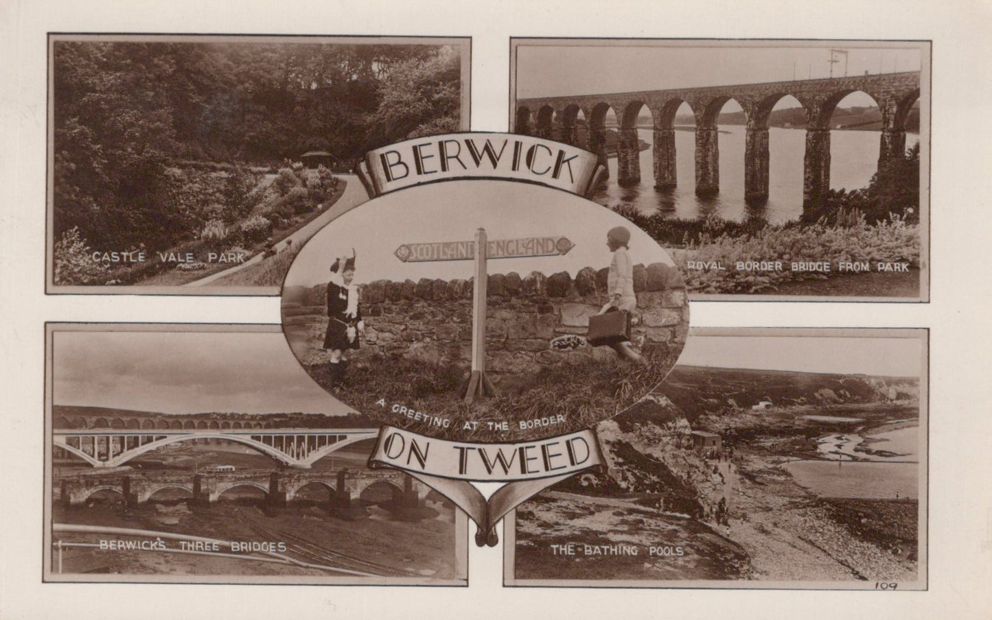 Northumberland Postcard - Berwick on Tweed Views SW18819
