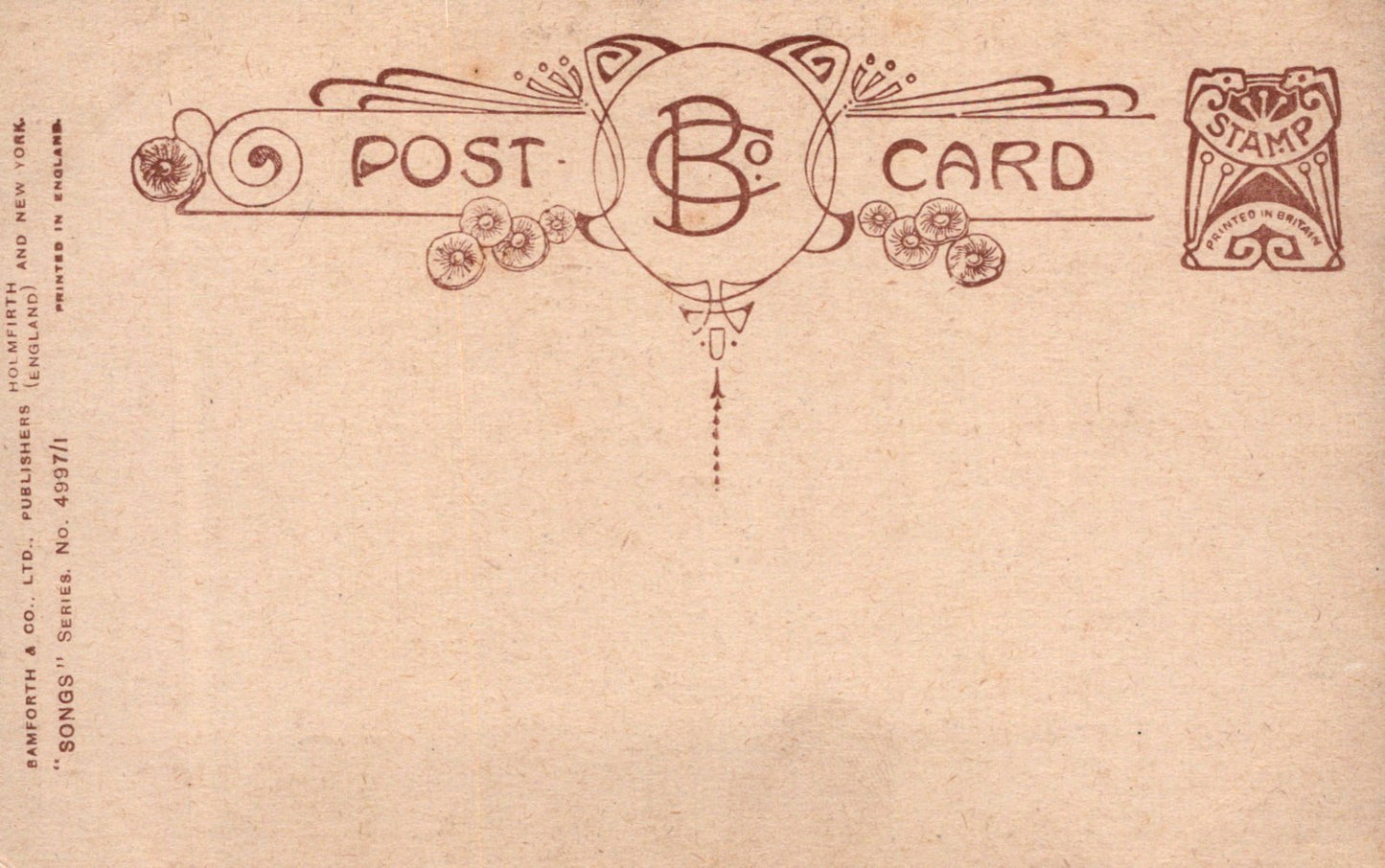 Bamforth Song Card Postcard - Let Me Die With My Face To The Foe (1) SW18822