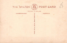 Load image into Gallery viewer, Back of a postcard from 'The Milton' with text and logo.