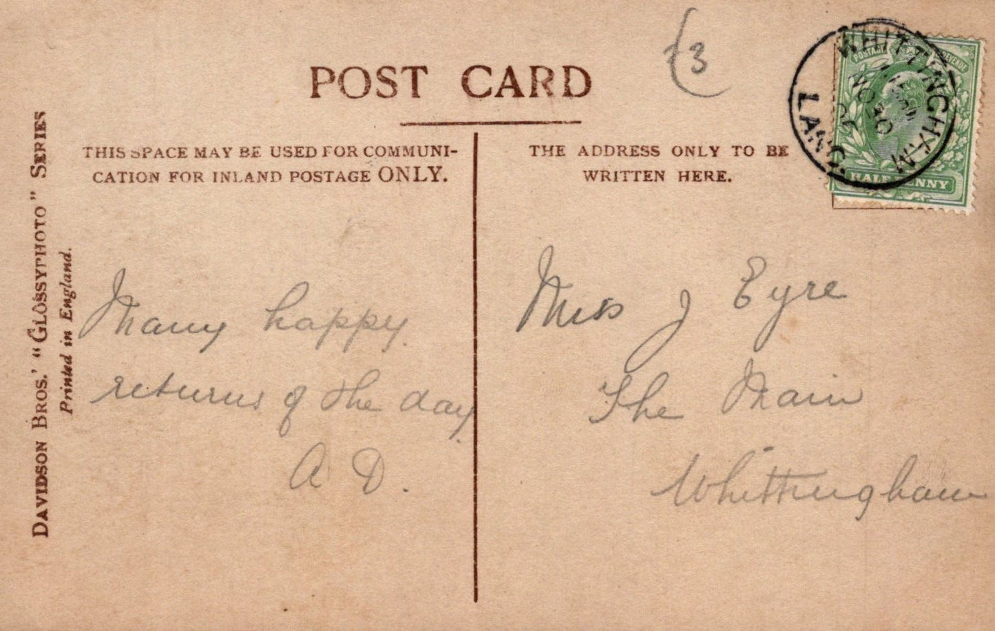 Theatrical Postcard - Miss Evie Greene, British Stage Actress VT397