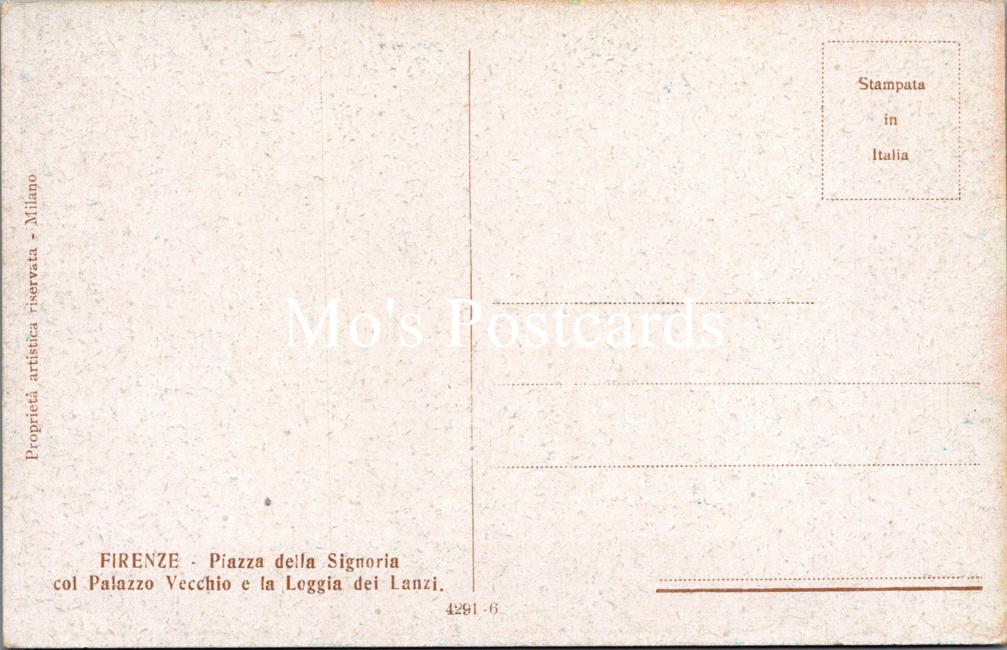 Italy Postcard - Firenze, Piazza Della Signoria SX278