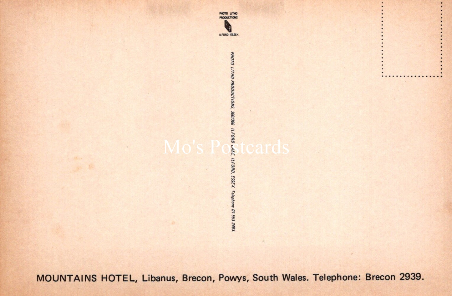 Wales Postcard - Mountains Hotel, Libanus, Brecon SW19081