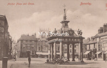 Load image into Gallery viewer, Yorkshire Postcard - Beverley Market Place and Cross SW19090