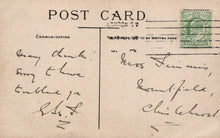Load image into Gallery viewer, Vintage postcard with handwritten text and a stamp, featuring the word 'Post Card' at the top.