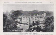 Load image into Gallery viewer, Black and white image of Coeham Hall with surrounding landscape