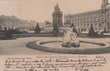 Load image into Gallery viewer, Vintage postcard of a fountain and palace in Vienna, Austria