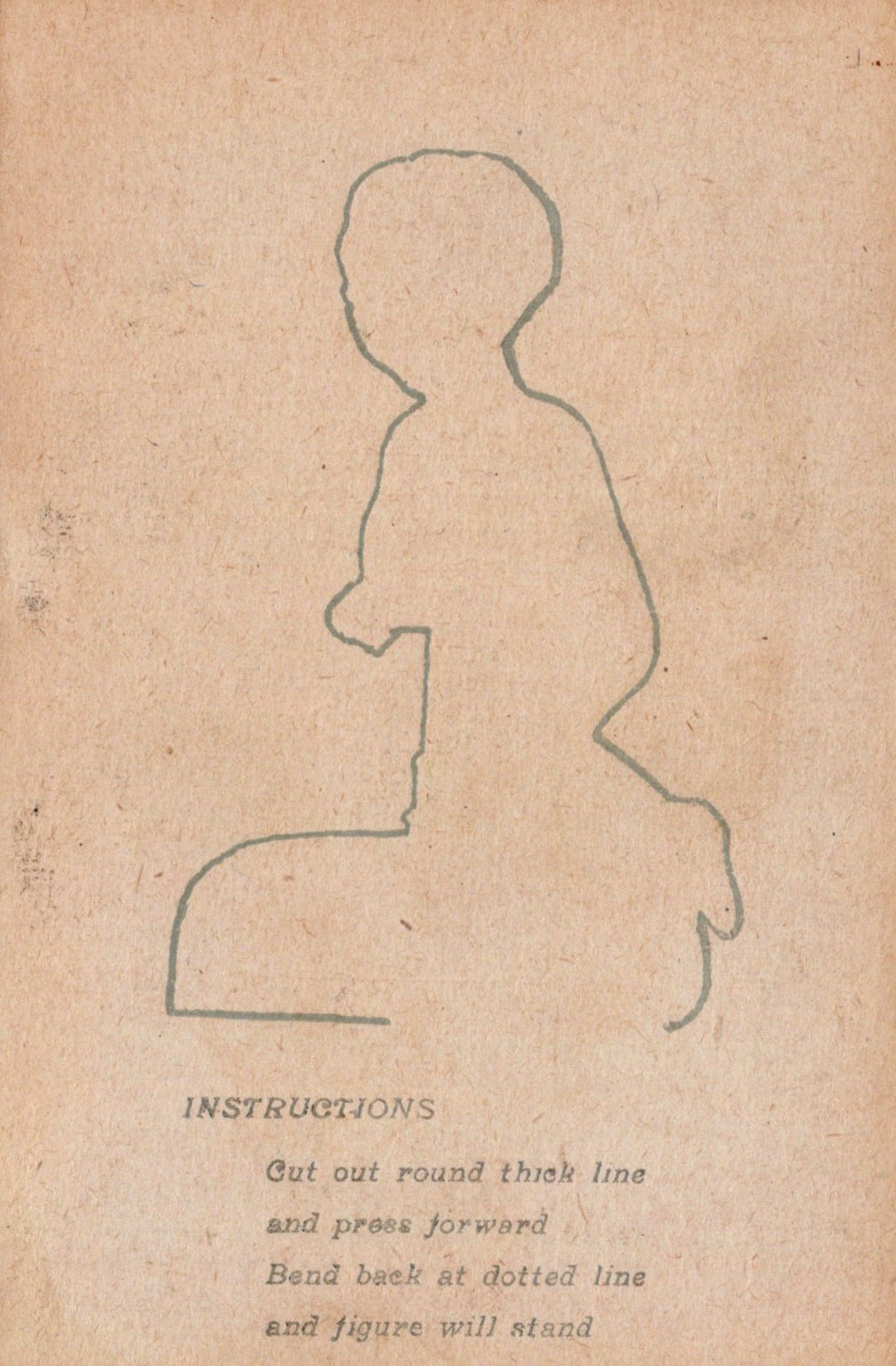Outline of a person on a textured brown paper background with text on the left.