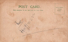 Load image into Gallery viewer, Vintage postcard with handwritten address and stamp area.