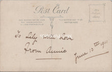 Load image into Gallery viewer, Ancestors Postcard - Couple Posing Outdoors in 1911 - SW16970