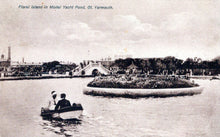 Load image into Gallery viewer, Norfolk Postcard - Great Yarmouth, Floral Island in Model Yacht Pond SW18490