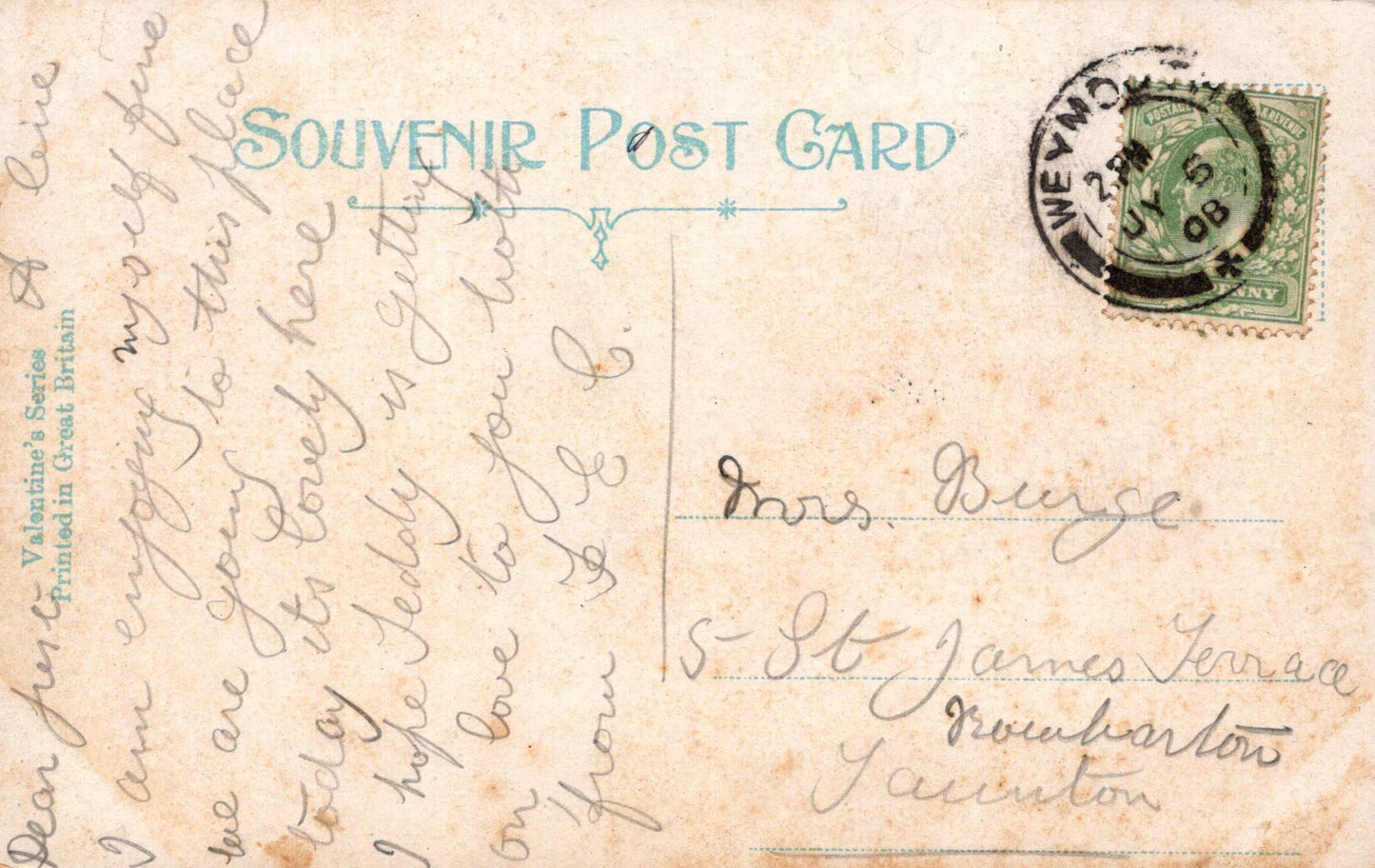 Dorset Postcard - Portland, Fortune's Well Gardens SW18497